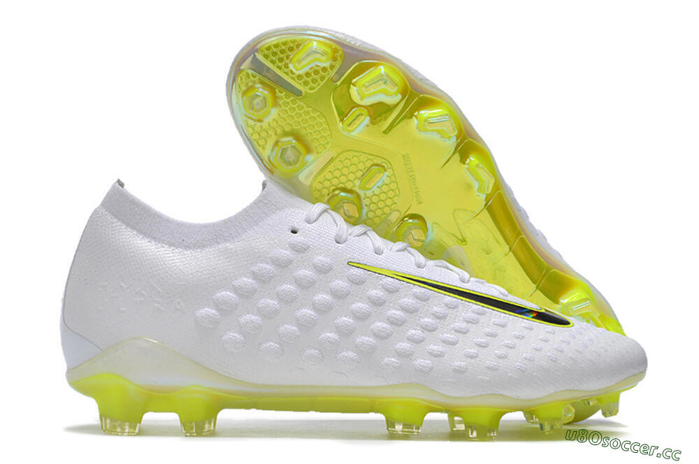 Men's Nike Phantom Ultra Venom FG Firm Ground Low-Tops Football Boots - White/Yellow/Black/Gold 2