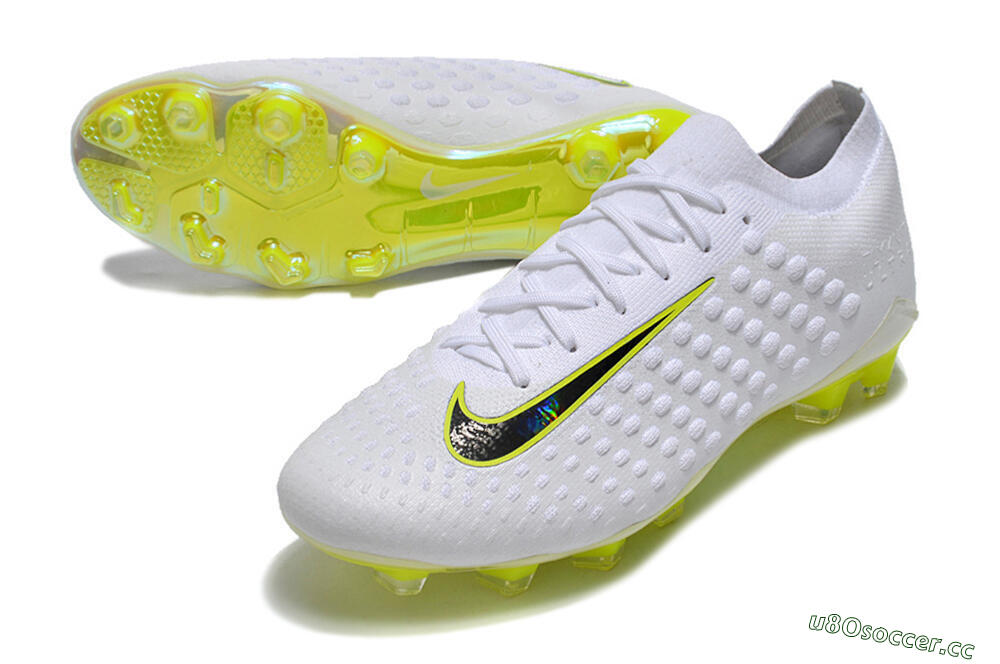 Men's Nike Phantom Ultra Venom FG Firm Ground Low-Tops Football Boots - White/Yellow/Black/Gold 3