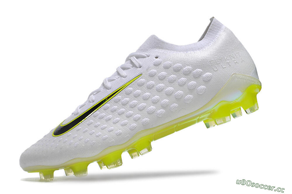 Men's Nike Phantom Ultra Venom FG Firm Ground Low-Tops Football Boots - White/Yellow/Black/Gold 5