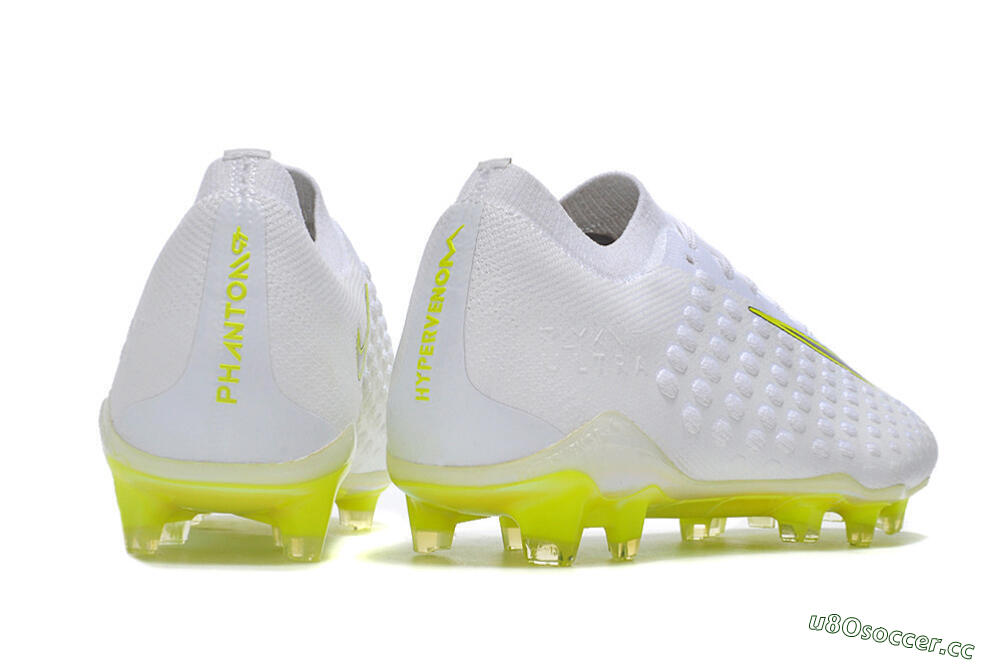 Men's Nike Phantom Ultra Venom FG Firm Ground Low-Tops Football Boots - White/Yellow/Black/Gold 6