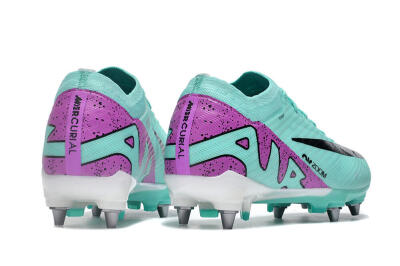 Men's Nike Air Zoom Mercurial Vapor 15 Elite SG Soft Ground Low-Tops Football Boots - Turquoise/Black/White/Purple