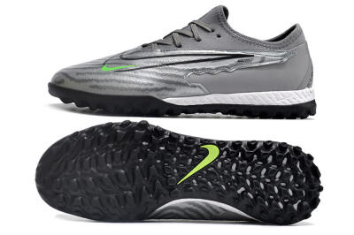 Men's Nike React Phantom GX Pro TF Artificial Turf Low-Tops Football Shoes - Silver/Grey/Black