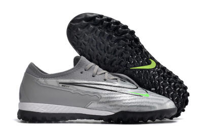Men's Nike React Phantom GX Pro TF Artificial Turf Low-Tops Football Shoes - Silver/Grey/Black
