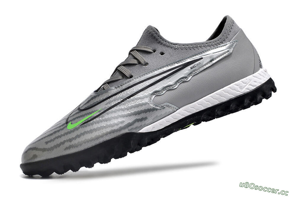 Men's Nike React Phantom GX Pro TF Artificial Turf Low-Tops Football Shoes - Silver/Grey/Black 5