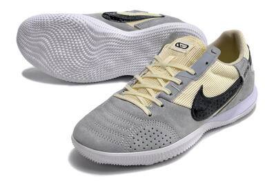 Men's Nike Street Gato IC Indoor & Futsal Low-Tops Football Shoes - Grey/Beige/Black/White
