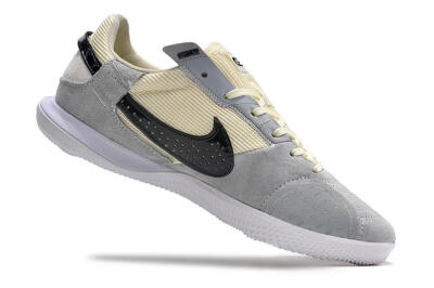 Men's Nike Street Gato IC Indoor & Futsal Low-Tops Football Shoes - Grey/Beige/Black/White