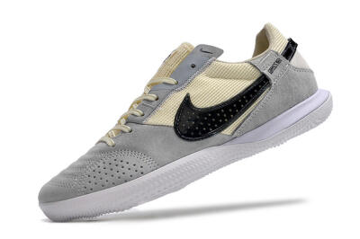 Men's Nike Street Gato IC Indoor & Futsal Low-Tops Football Shoes - Grey/Beige/Black/White