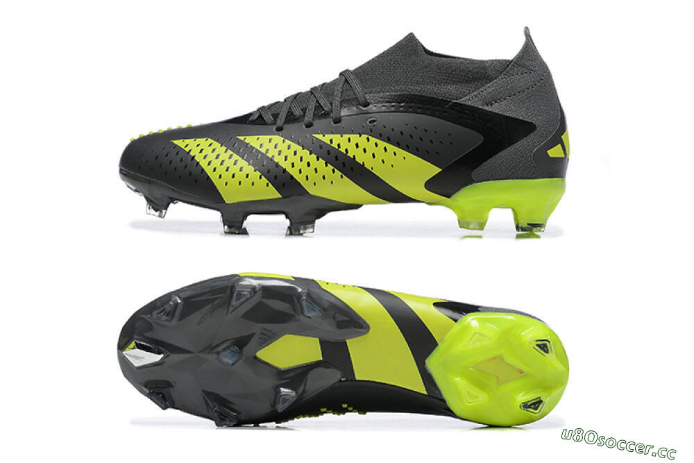 Men's Adidas Predator Accuracy.1 FG Firm Ground High-Tops Football Boots - Black/Yellow 1