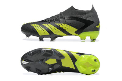 Men's Adidas Predator Accuracy.1 FG Firm Ground High-Tops Football Boots - Black/Yellow