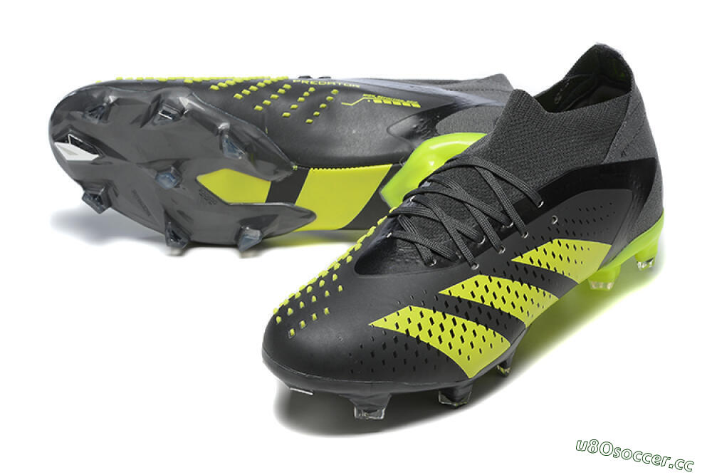 Men's Adidas Predator Accuracy.1 FG Firm Ground High-Tops Football Boots - Black/Yellow 3
