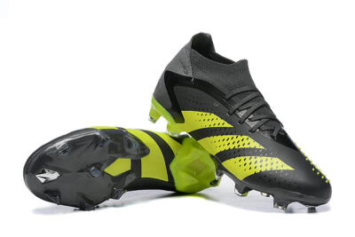 Men's Adidas Predator Accuracy.1 FG Firm Ground High-Tops Football Boots - Black/Yellow