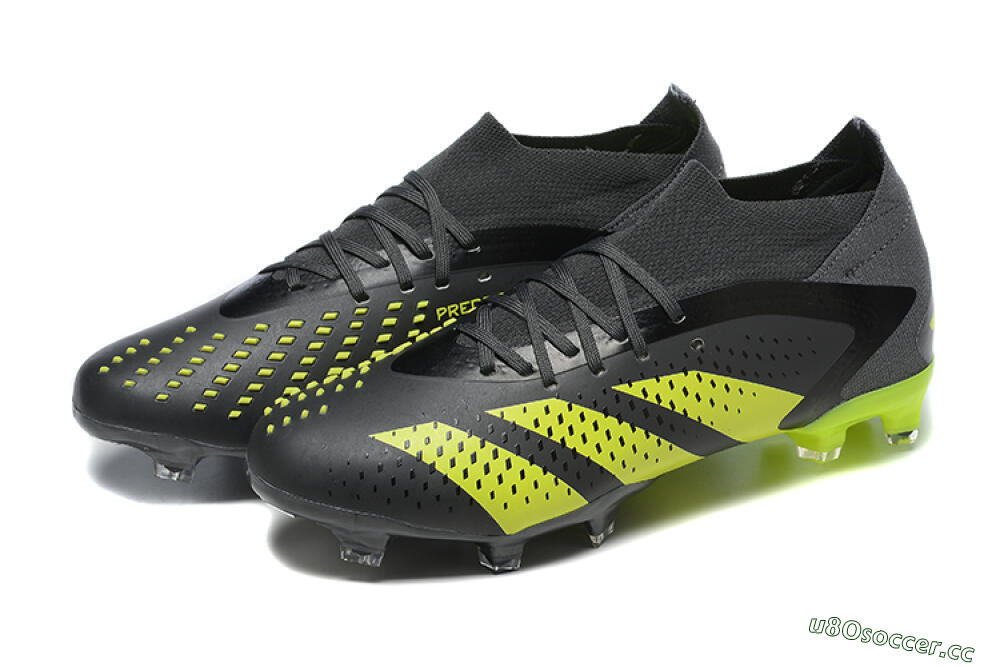 Men's Adidas Predator Accuracy.1 FG Firm Ground High-Tops Football Boots - Black/Yellow 5