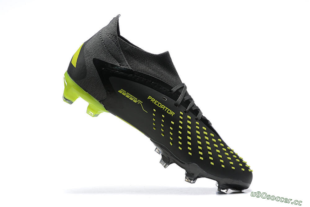 Men's Adidas Predator Accuracy.1 FG Firm Ground High-Tops Football Boots - Black/Yellow 7