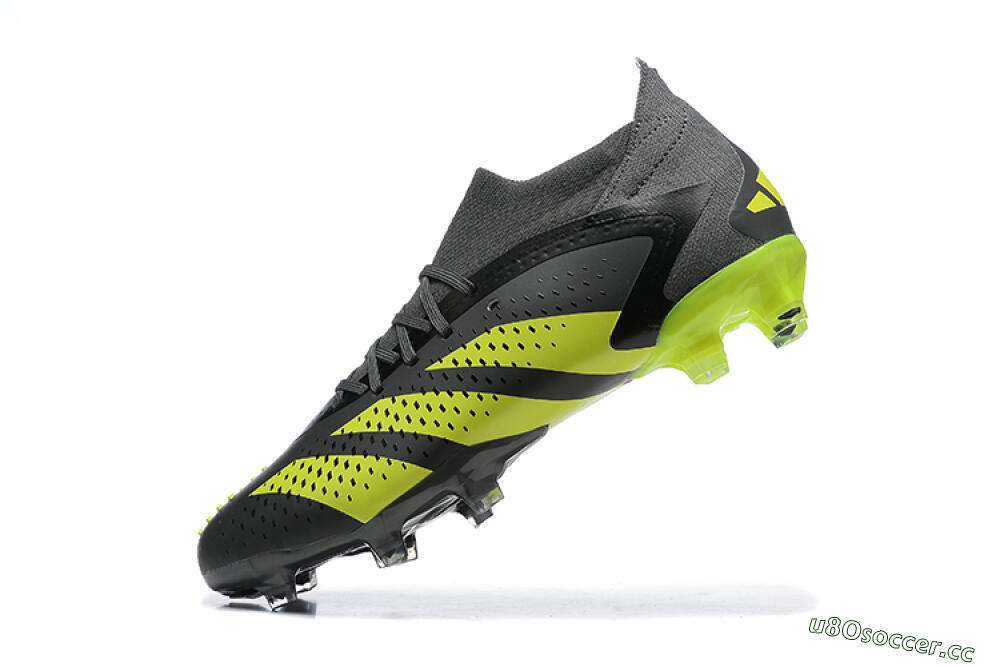 Men's Adidas Predator Accuracy.1 FG Firm Ground High-Tops Football Boots - Black/Yellow 8