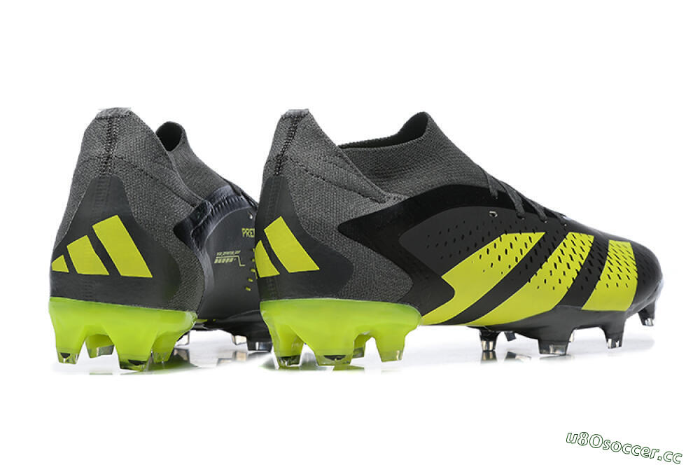 Men's Adidas Predator Accuracy.1 FG Firm Ground High-Tops Football Boots - Black/Yellow 9