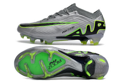 Men's Nike Air Zoom Mercurial Vapor 15 Elite FG Firm Ground Low-Tops Football Boots - Silver/Black/Yellow
