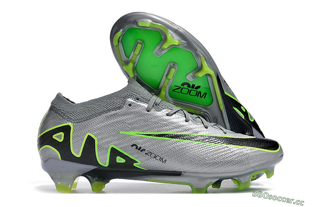 Men's Nike Air Zoom Mercurial Vapor 15 Elite FG Firm Ground Low-Tops Football Boots - Silver/Black/Yellow 2