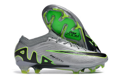 Men's Nike Air Zoom Mercurial Vapor 15 Elite FG Firm Ground Low-Tops Football Boots - Silver/Black/Yellow