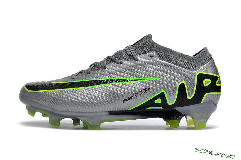 Men's Nike Air Zoom Mercurial Vapor 15 Elite FG Firm Ground Low-Tops Football Boots - Silver/Black/Yellow 0