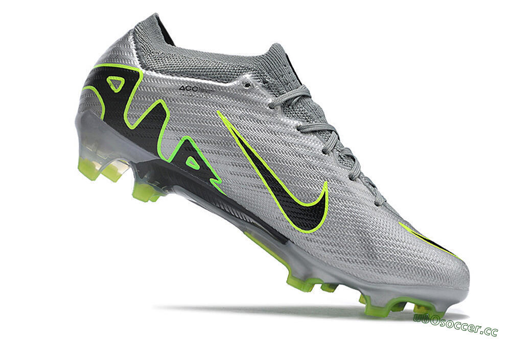 Men's Nike Air Zoom Mercurial Vapor 15 Elite FG Firm Ground Low-Tops Football Boots - Silver/Black/Yellow 4