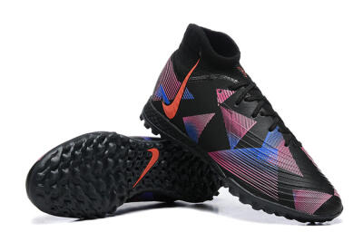 Men's Nike Phantom Luna Elite TF Artificial Turf High-Tops Football Shoes - Black/Blue/Red/Pink
