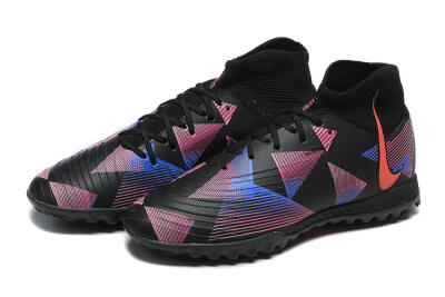 Men's Nike Phantom Luna Elite TF Artificial Turf High-Tops Football Shoes - Black/Blue/Red/Pink