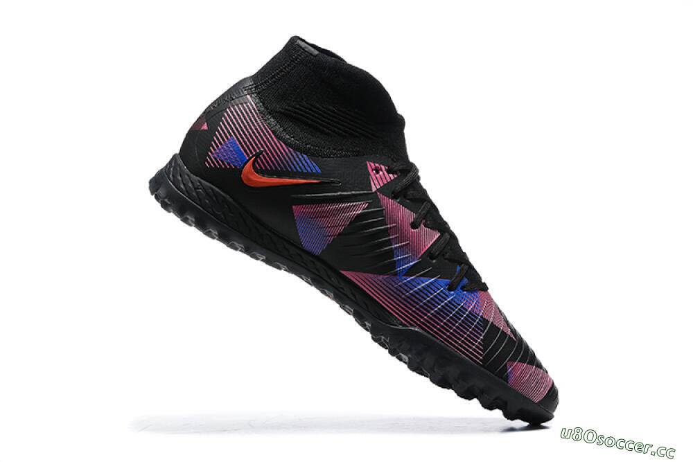 Men's Nike Phantom Luna Elite TF Artificial Turf High-Tops Football Shoes - Black/Blue/Red/Pink 7