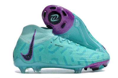 Men's Nike Phantom Luna Elite NU FG Firm Ground High-Tops Football Boots - Jade/Purple/Black