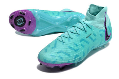Men's Nike Phantom Luna Elite NU FG Firm Ground High-Tops Football Boots - Jade/Purple/Black