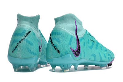 Men's Nike Phantom Luna Elite NU FG Firm Ground High-Tops Football Boots - Jade/Purple/Black