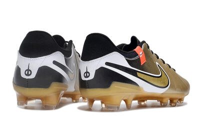 Men's Nike Tiempo Legend 10 Pro FG Firm Ground Low-Tops Football Boots - Gold/Black/White