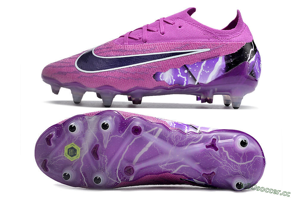 Men's Nike Phantom GX Thunder Elite Link SG Soft Ground Low-Tops Football Boots - Purple/White/Black 1