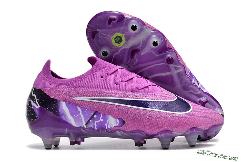 Men's Nike Phantom GX Thunder Elite Link SG Soft Ground Low-Tops Football Boots - Purple/White/Black 2