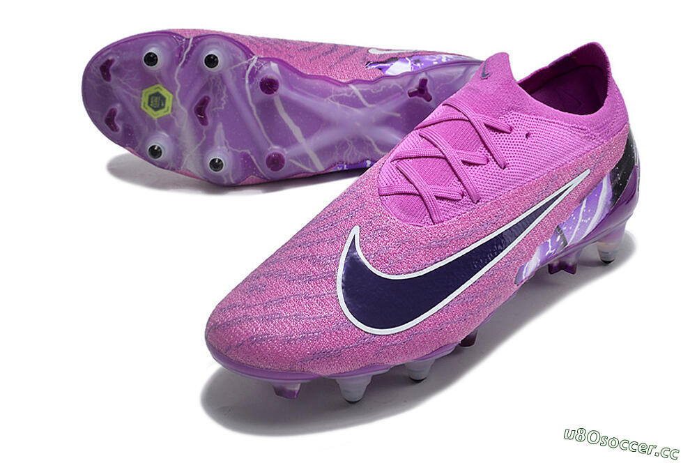 Men's Nike Phantom GX Thunder Elite Link SG Soft Ground Low-Tops Football Boots - Purple/White/Black 3