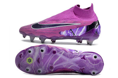 Men's Nike Phantom GX Thunder Elite DF Link SG Soft Ground High-Tops Football Boots - Purple/White/Black