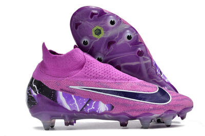 Men's Nike Phantom GX Thunder Elite DF Link SG Soft Ground High-Tops Football Boots - Purple/White/Black