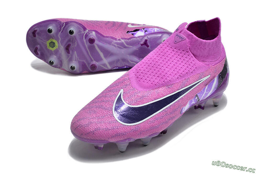 Men's Nike Phantom GX Thunder Elite DF Link SG Soft Ground High-Tops Football Boots - Purple/White/Black 3