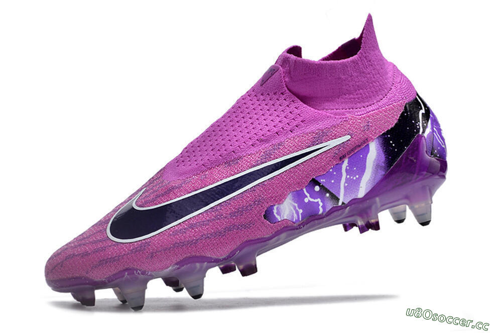 Men's Nike Phantom GX Thunder Elite DF Link SG Soft Ground High-Tops Football Boots - Purple/White/Black 5