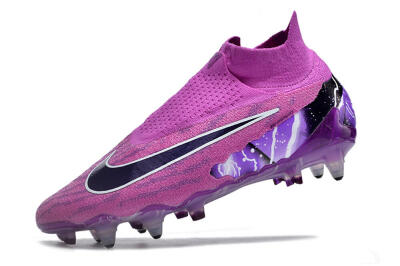 Men's Nike Phantom GX Thunder Elite DF Link SG Soft Ground High-Tops Football Boots - Purple/White/Black