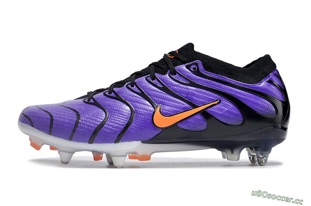 Men's Nike Air Zoom Mercurial Vapor 15 Elite SG Soft Ground Low-Tops Football Boots - Purple/Black/Orange 0