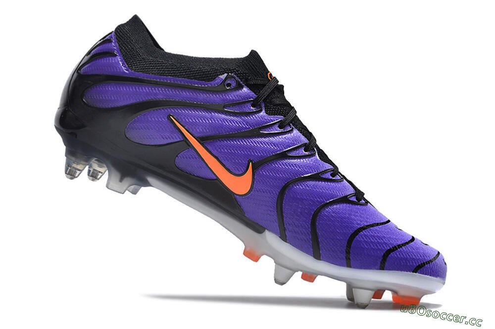 Men's Nike Air Zoom Mercurial Vapor 15 Elite SG Soft Ground Low-Tops Football Boots - Purple/Black/Orange 4