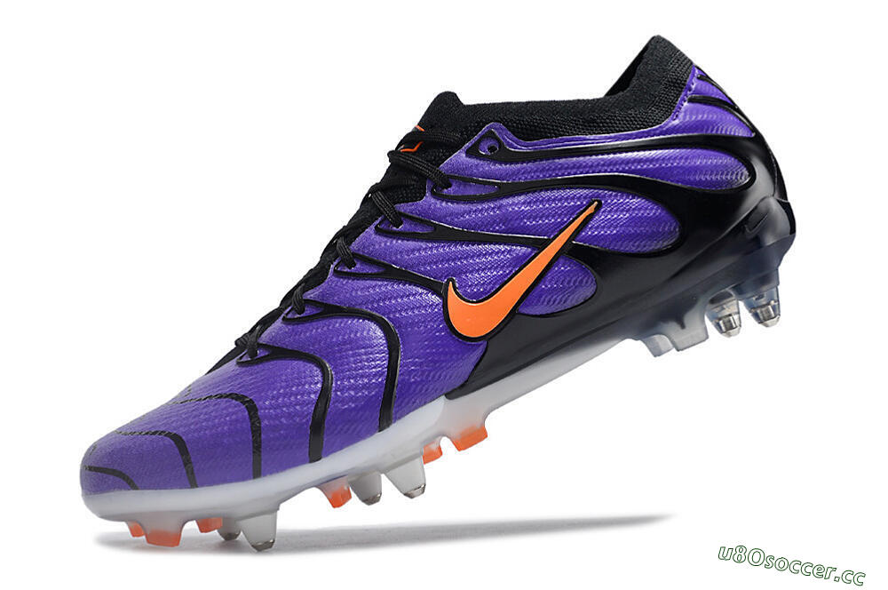 Men's Nike Air Zoom Mercurial Vapor 15 Elite SG Soft Ground Low-Tops Football Boots - Purple/Black/Orange 5