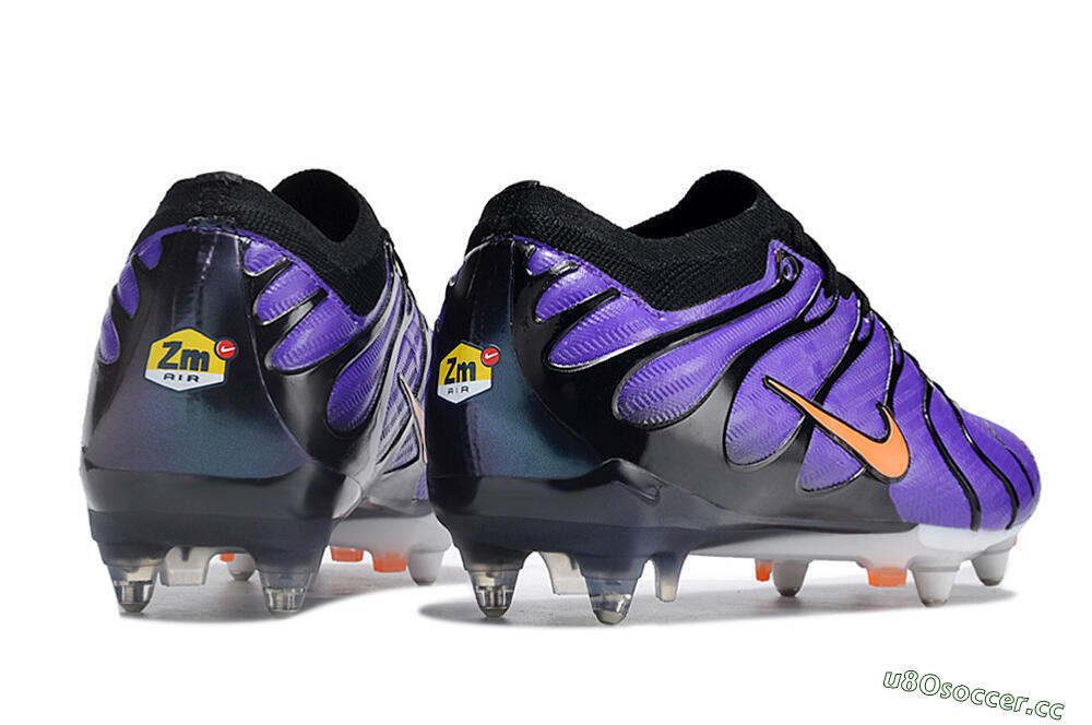 Men's Nike Air Zoom Mercurial Vapor 15 Elite SG Soft Ground Low-Tops Football Boots - Purple/Black/Orange 6