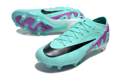 Men's Nike Air Zoom Mercurial Vapor 15 Elite SG Soft Ground Low-Tops Football Boots - Turquoise/Black/White/Purple