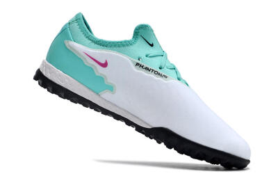Men's Nike React Phantom GX Pro TF Artificial Turf Low-Tops Football Shoes - White/Black/Jade