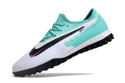 Men's Nike React Phantom GX Pro TF Artificial Turf Low-Tops Football Shoes - White/Black/Jade