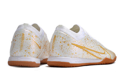 Men's Nike Air Zoom Mercurial Vapor 15 Elite IC Indoor & Futsal Low-Tops Football Shoes - White/Gold/Brown