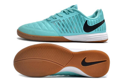 Men's Nike Lunar Gato 2 IC Indoor & Futsal Low-Tops Football Shoes - Jade/Black/White