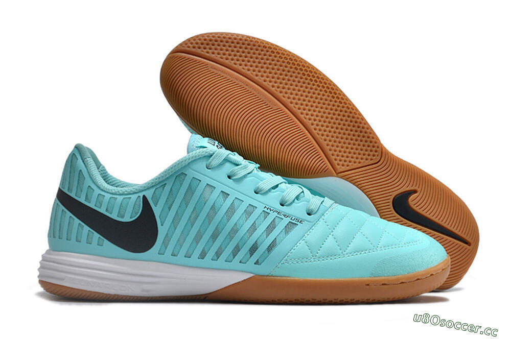 Men's Nike Lunar Gato 2 IC Indoor & Futsal Low-Tops Football Shoes - Jade/Black/White 2
