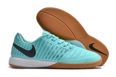 Men's Nike Lunar Gato 2 IC Indoor & Futsal Low-Tops Football Shoes - Jade/Black/White